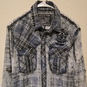 Affliction mens button down long sleeve